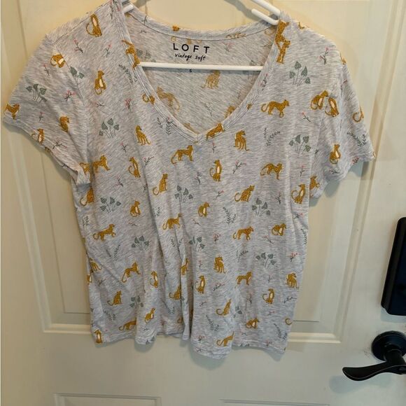 LOFT Vintage Soft Leopard Tee size S - Picture 5 of 5